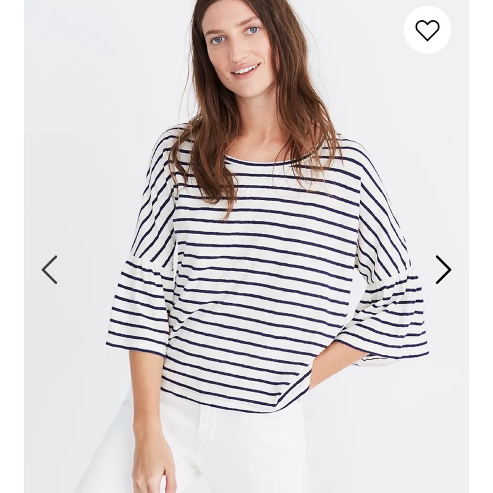 Madewell Flare-Sleeve Tee in Stripe